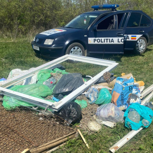 FOTO: Teiușean amendat după ce a aruncat gunoaie în zona podului rutier al Autostrăzii A10