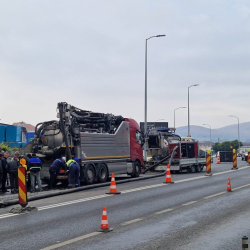 Lucrări pe Bulevardul Republicii din Alba Iulia din cauza unei probleme la canalizare