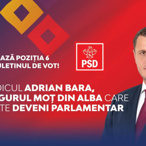 Comunicat PSD Alba: ”Medicul stomatolog Adrian Bara, singurul moț din Alba care poate deveni parlamentar” (PE)