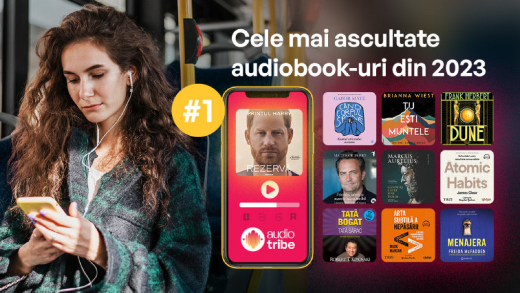Cărți audio de top în 2023: Recordul absolut de ascultări deținut de o carte