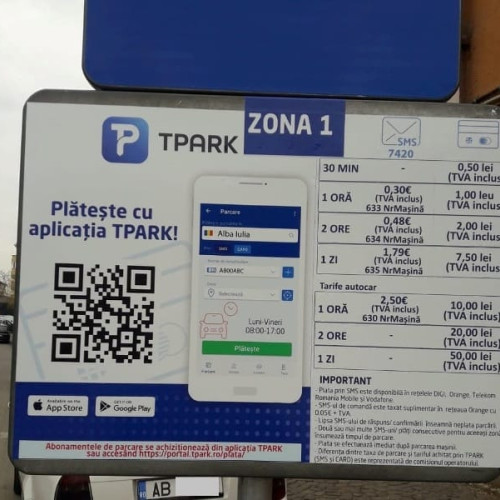 Dezbatere publică la Primăria Alba Iulia pe tema majorării tarifelor la parcările cu plată din oraș. Când va avea loc ședința