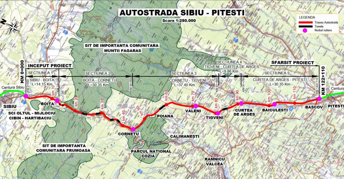 Guvernul negociază un împrumut de 500 milioane de euro pentru autostrada Sibiu-Pitești