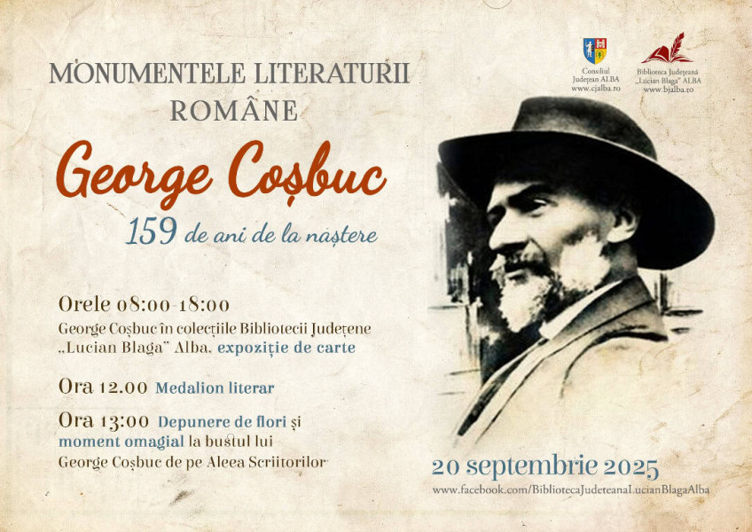 Alba Iulia celebrează 159 de ani de la nașterea poetului George Coșbuc