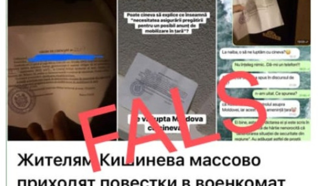 Ministerul Apărării din Moldova avertizează asupra unor citații false de chemare în armată