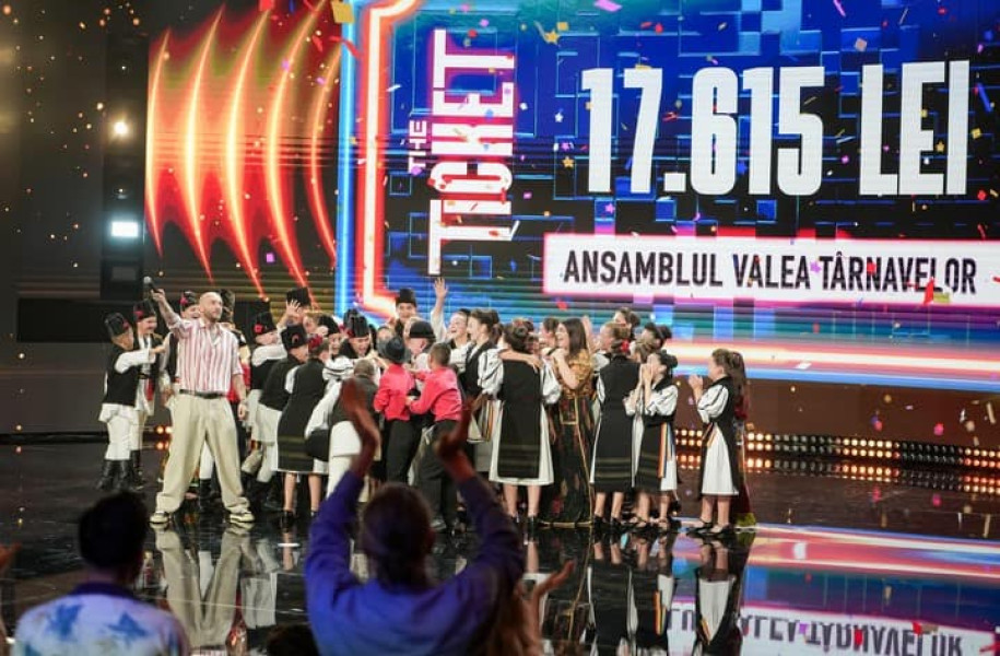 Ansamblul Valea Târnavelor s-a calificat în finala The Ticket după un moment unic de dans