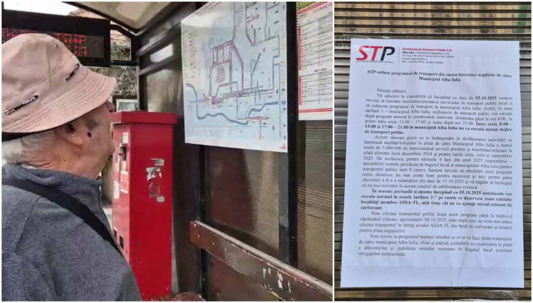 Transportul public din Alba Iulia, oprit parțial din cauza datoriilor Primăriei