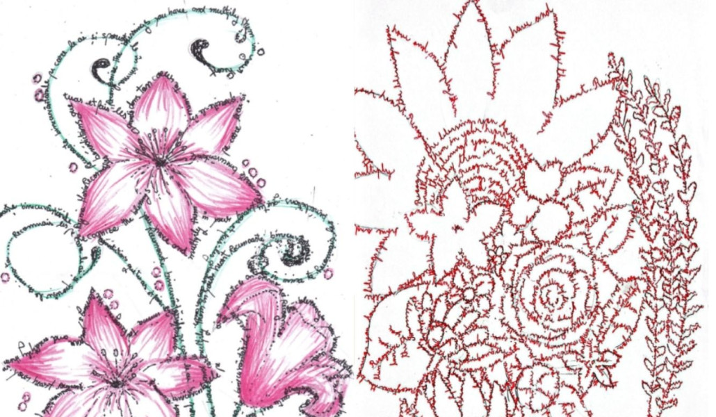 Elevii din Alba Iulia au creat caligrame florale inspirate de gândurile Reginei Maria