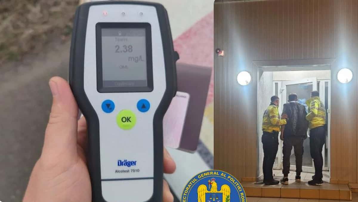 Șofer prins băut pe autostrada A1, în zona Deva, cu alcool peste limita legală