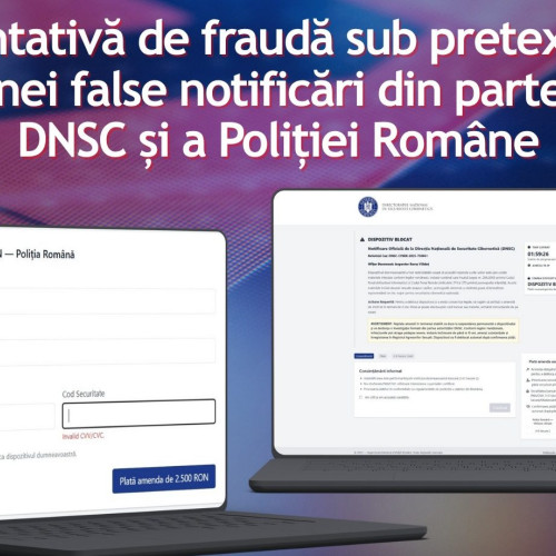 Atenționare de la DNSC: fraudă online cu amenzi false pentru site-uri adulți