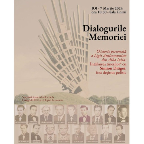 Întâlnirea tinerilor cu fostul deținut politic Simion Drăgoi la Alba Iulia în cinstea Deținuților Politici Anticomuniști