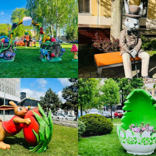 Decorarea Cetății Alba Iulia pentru Sărbătorile Pascale 2024 - Iepuri și ouă gigant, fracturi și elemente decorative. Unde se află.