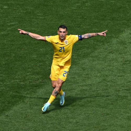 Euro 2024: România conduce Ucraina cu 1-0 după primul gol marcat de Nicușor Stanciu