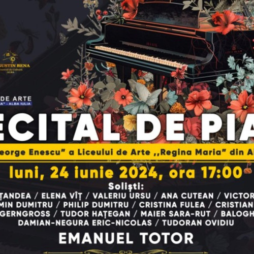 Centrul de Cultură &quot;Augustin Bena&quot; Alba prezintă Recitalul de Pian al Cursanților Clasei de Specialitate